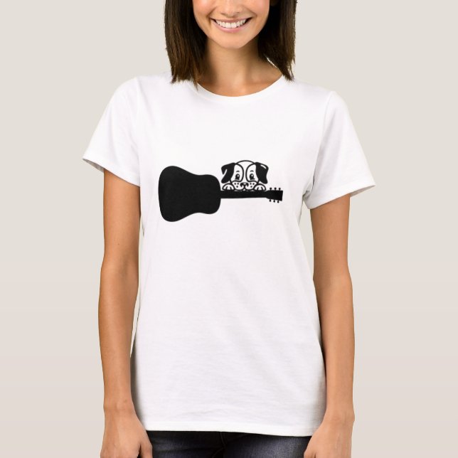 Dog play guitar T-Shirt (Front)