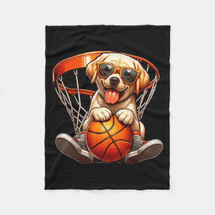 Dog Playing Basketball Costume Sports Lovers Dogs Fleece Blanket