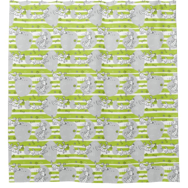 dog playing pattern background (Front)
