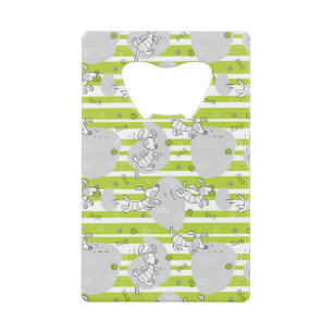 dog playing pattern background credit card bottle opener