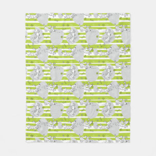 dog playing pattern background fleece blanket