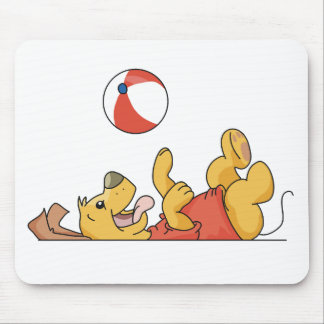 Dog Playing With Ball Mouse Pad
