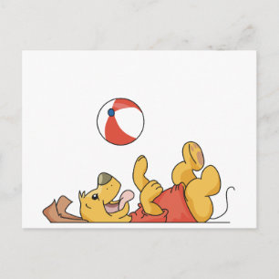 Dog Playing With Ball Tshirts and Gifts Postcard