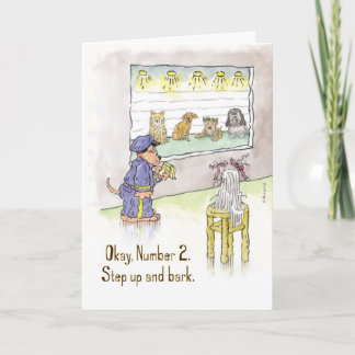 Dog Police Lineup - Birthday Card