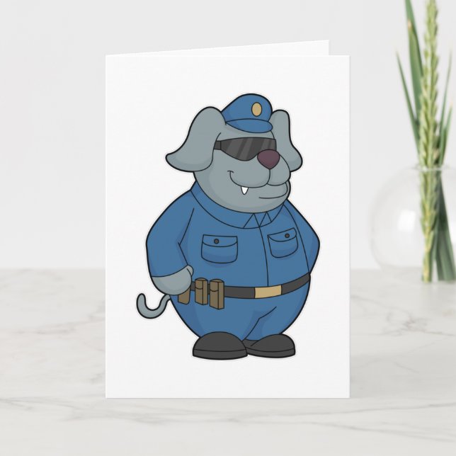 Dog Police officer Police Card (Front)