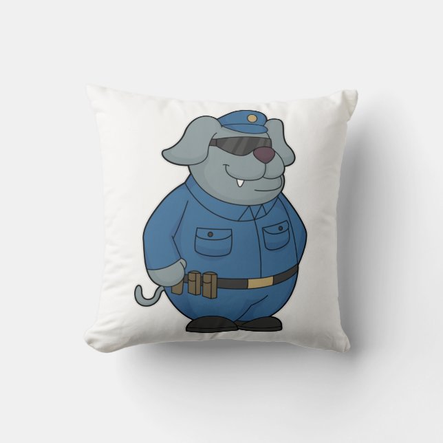 Dog Police officer Police Throw Pillow (Front)