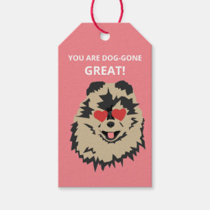 Dog Pomeranian Valentine Gift Tag