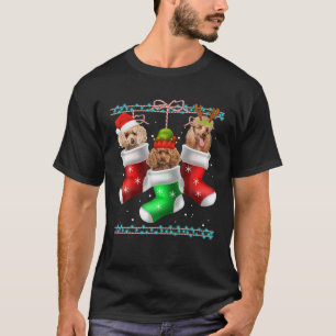 Dog Poodle Christmas Socks Funny Xmas Pajama Pet P T-Shirt