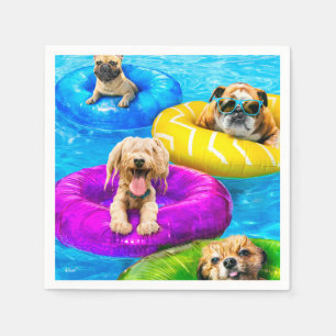 Dog Pool Party Napkin