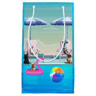 Dog Pool Pawty Small Gift Bag