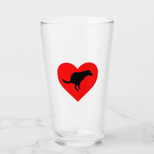 Dog Poop Heart Glass