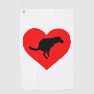 Dog Poop Heart    Golf Towel