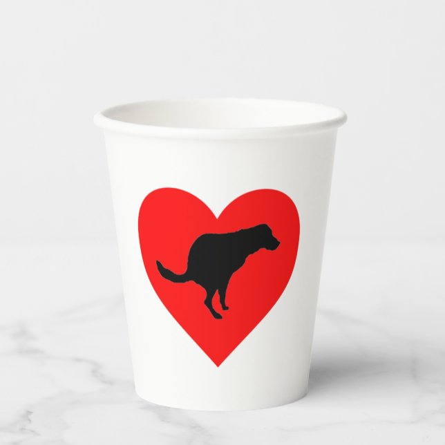 Dog Poop Heart    Paper Cups (Front)