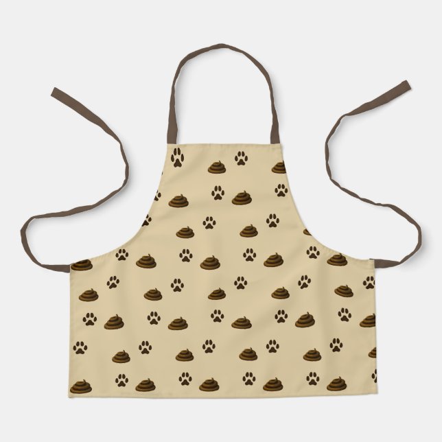 Dog Poop & Paw Prints  Apron (Front)