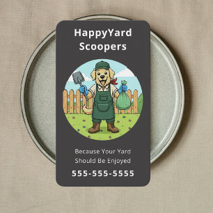 Dog Poop Scooper Pet Waste Removal Service Business Card