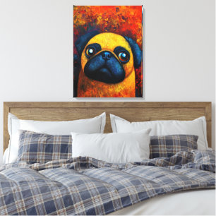 Dog Portrait Art Canvas Print