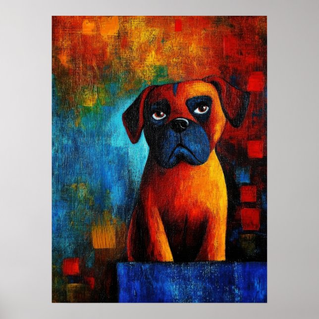 Dog Portrait Art Poster (Front)