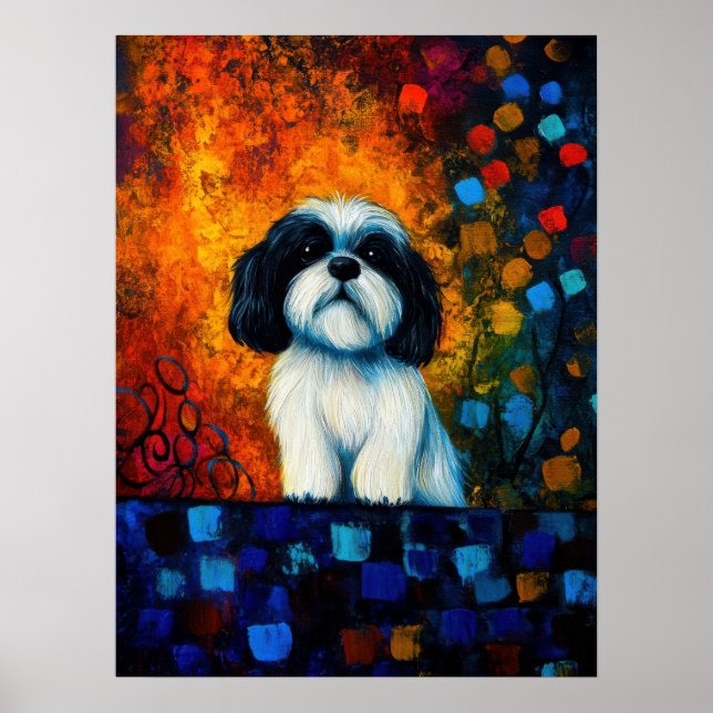 Dog Portrait Art Poster (Front)