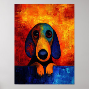 Dog Portrait Art Poster