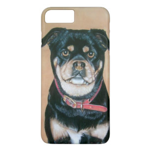 dog portrait painting of black and tan pug Case-Mate iPhone case