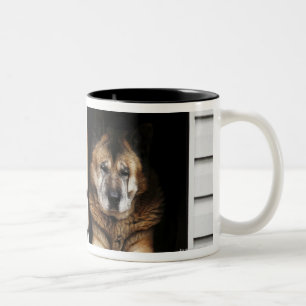 dog portrait Two-Tone coffee mug