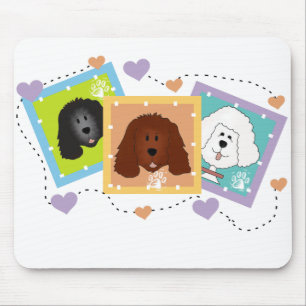 Dog Portraits Mouse Pad