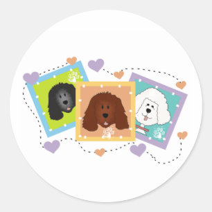 Dog Portraits Tshirts and Gifts Classic Round Sticker