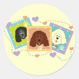 Dog Portraits Tshirts and Gifts Classic Round Sticker
