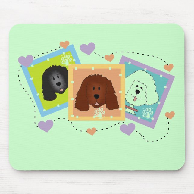 Dog Portraits Tshirts and Gifts Mouse Pad (Front)