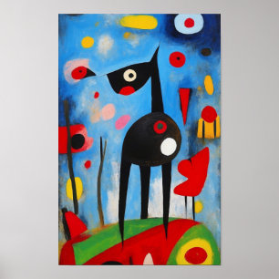 Dog  Poster Harmony: An Ode to Joan Miró
