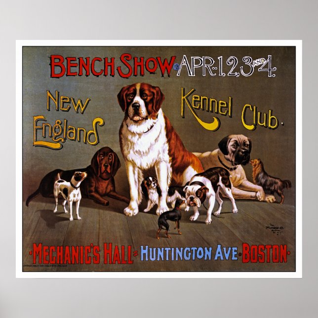 Dog Poster Print:  New England Kennel Club 1890 (Front)