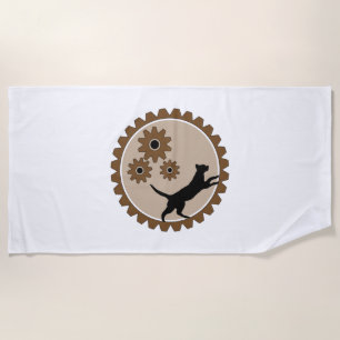 dog powered cage with wheels   beach towel