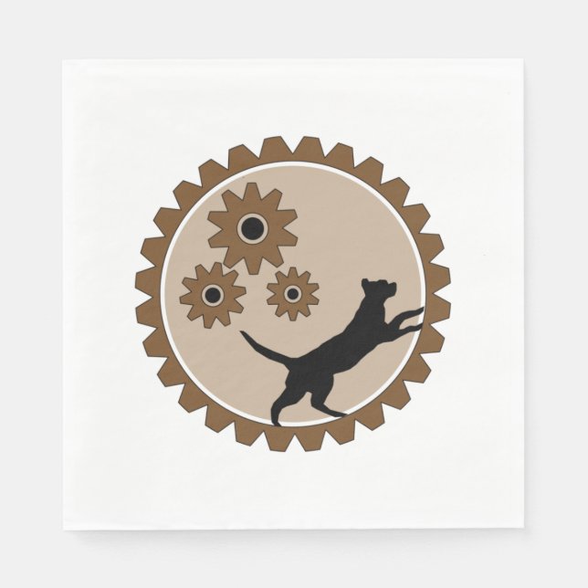 dog powered cage with wheels   napkin (Front)