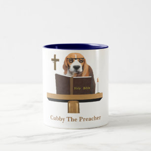 Dog Preacher Two-Tone Coffee Mug