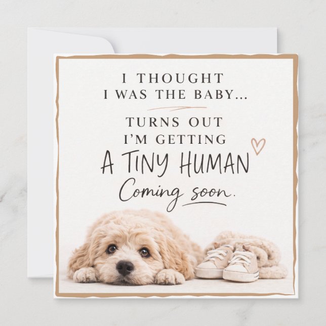 Dog Pregnancy Announcement Card (Front)