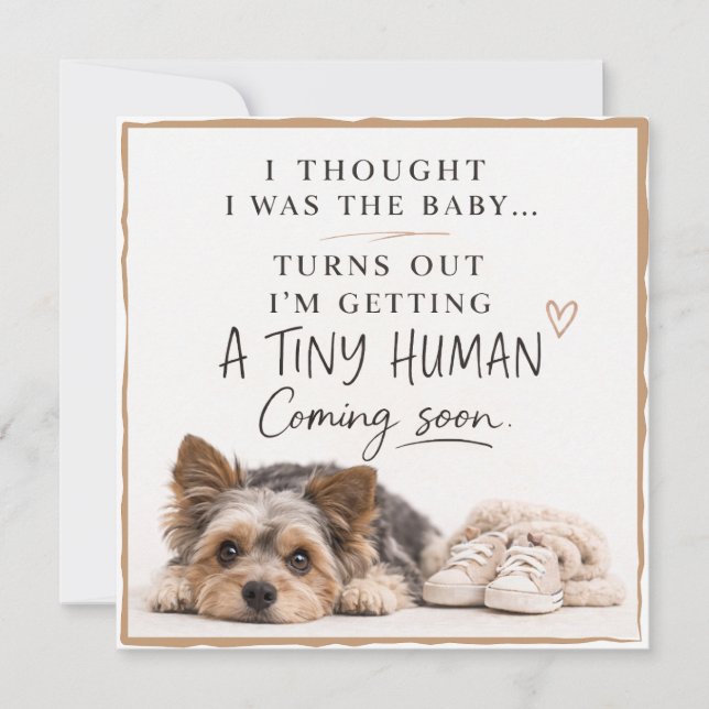 Dog Pregnancy Announcement Card (Front)