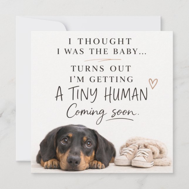 Dog Pregnancy Announcement Card (Front)