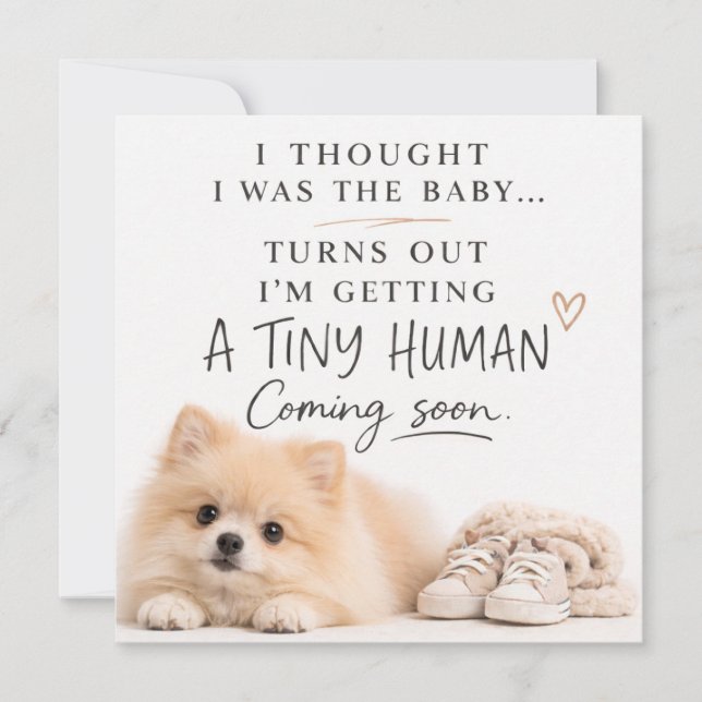 Dog Pregnancy Announcement Card (Front)