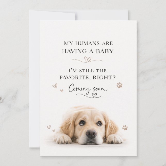 Dog Pregnancy Announcement Card (Front)