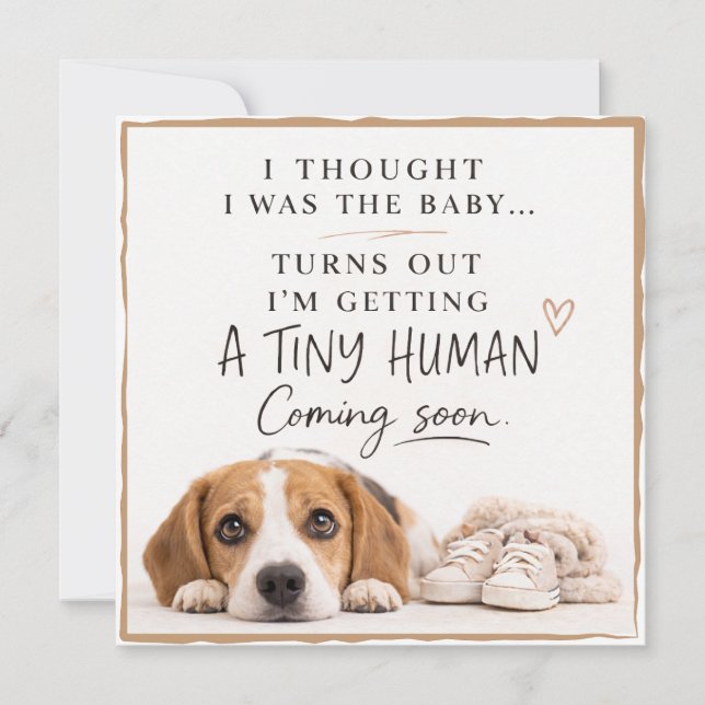 Dog Pregnancy Announcement Card (Front)