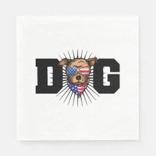 Dog Pride From USA Napkin
