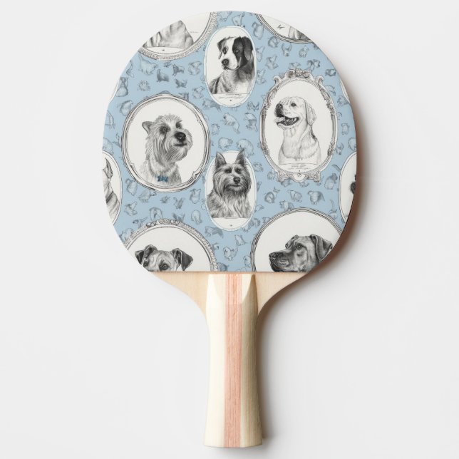 Dog Print Ping Pong Paddles (Front)