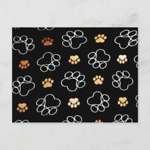 dog prints postcard