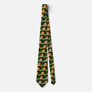 Dog Protecting Large Pumpkin Tie
