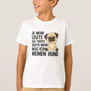 Dog Pug Puppy Does Not Like People Dogs T-Shirt