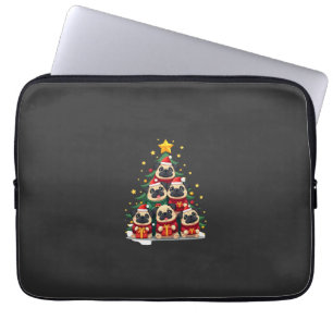 Dog Pugs Christmas Tree Cute Xmas (1) Laptop Sleeve