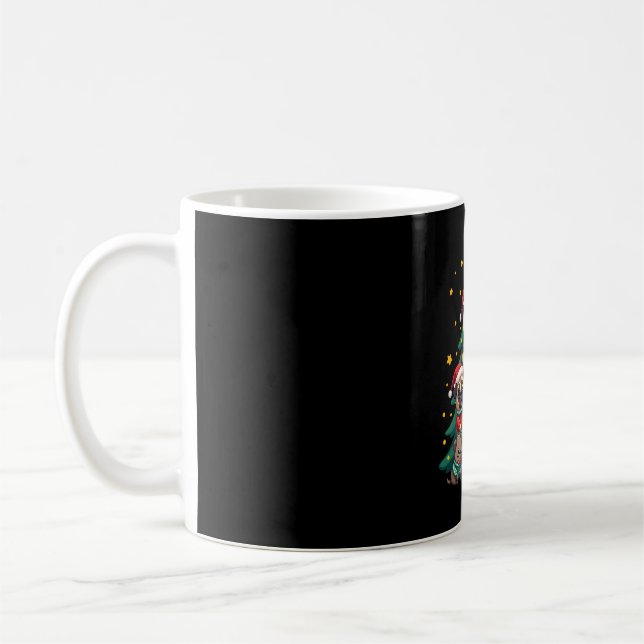Dog Pugs Christmas Tree Cute Xmas (3) Coffee Mug (Left)