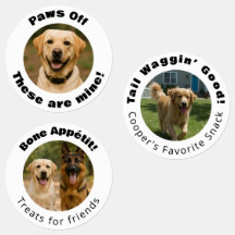 Dog Pun Round Photo Treats