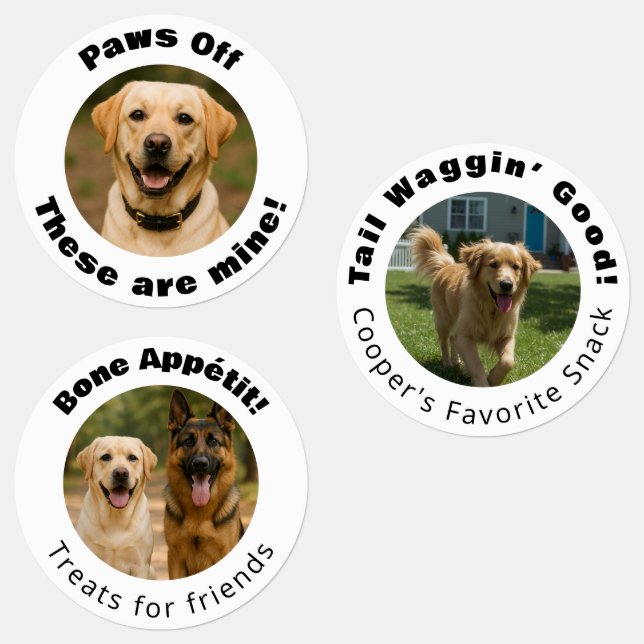 Dog Pun Round Photo Treats (Group)
