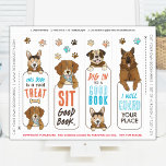Dog Puns Funny Bookmarks Printable Sheet Poster<br><div class="desc">These cute illustrated dog themed bookmarks are the perfect little party favour for your dog themed pawty or just for those who love dogs and love to read! This bookmark template sheet features four ready to cut DIY bookmarks with a pup pun design printed on front. With cute phrases like,...</div>